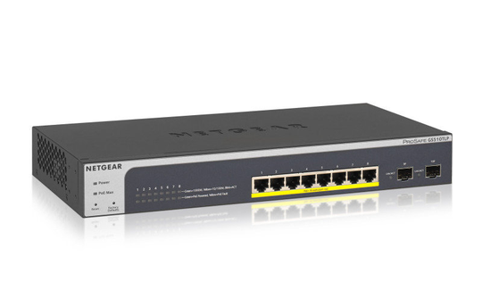 NETGEAR ProSAFE 8-Port Gigabit PoE+ Smart Managed Switch with 2 SFP