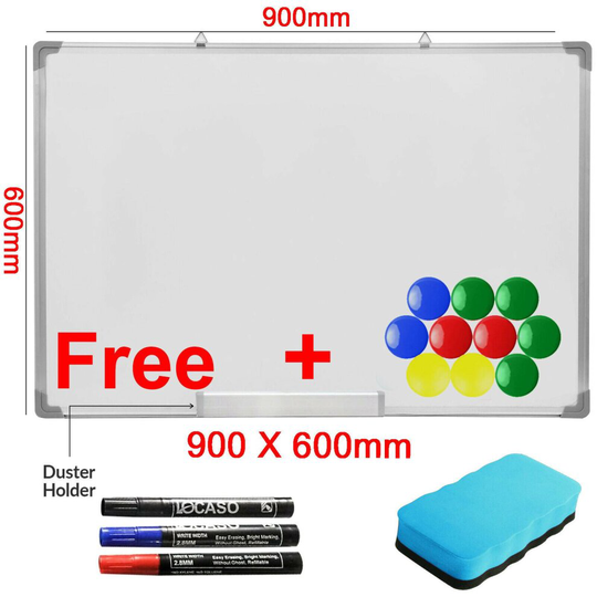 (96W) Magnetic whiteboard Small Large White Notice Board Dry Wipe Office Home School