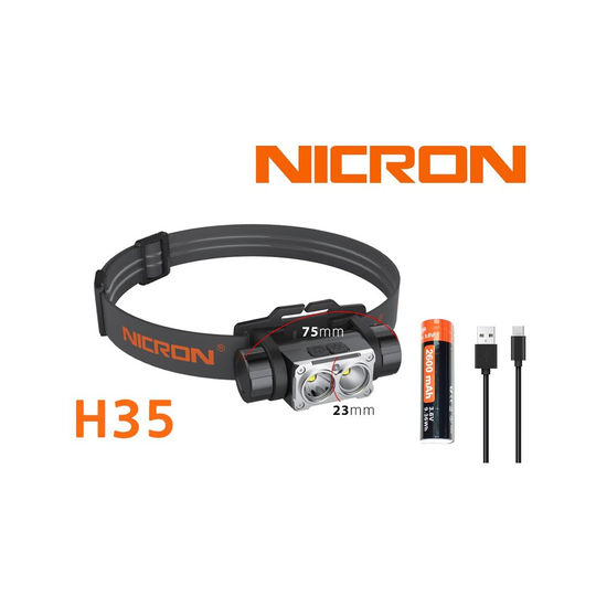 Nicron H35 USB Charge Samsung LED 1600Lumens Headlight Headlamp