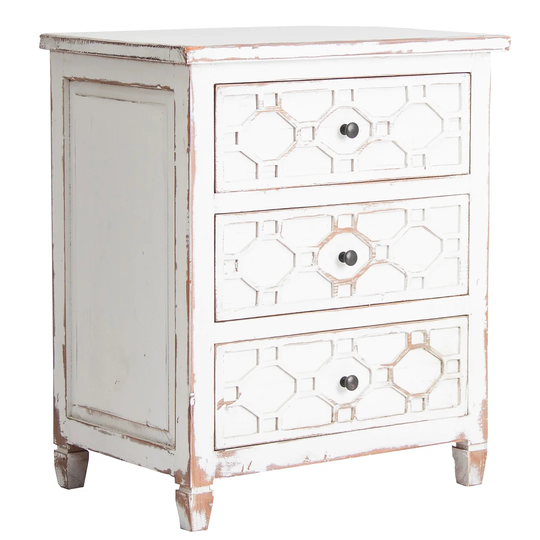 Chazel 3 Drawer Bedside Table