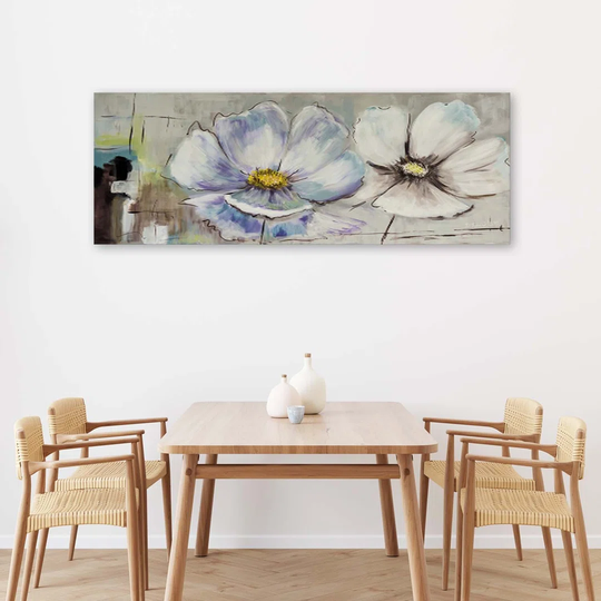 Canvas Print Flowers Watercolour Panorama