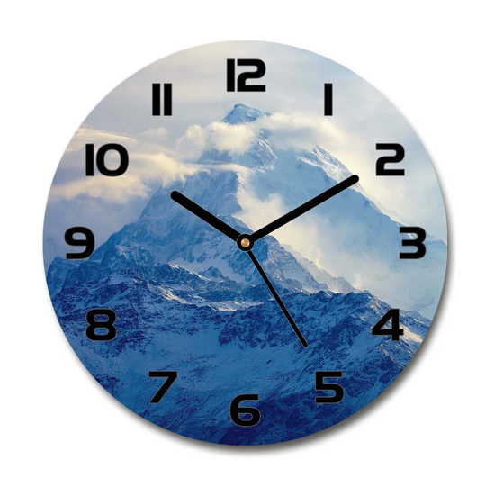 Decoration Picture Art Modern Kitchen Living Room Mountain Peak 30cm Silent Wall Clock