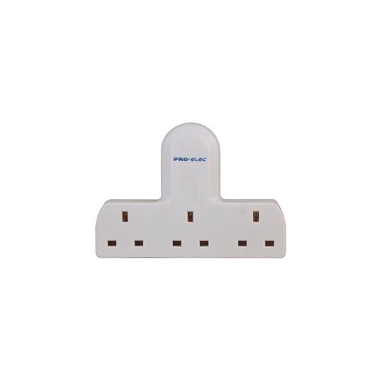 pro elec 13 A Unswitched 3-Way Plug Adapter,pl14984