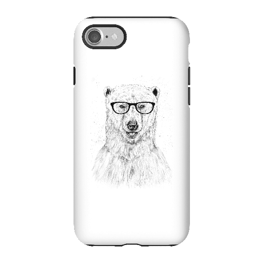 Balazs Solti Polar Bear And Glasses Phone Case for iPhone and Android - iPhone 7 - Tough Case - Matte