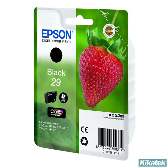 Epson Ink/29 Strawberry 5.3ml Black Cartridge - C13T29814022
