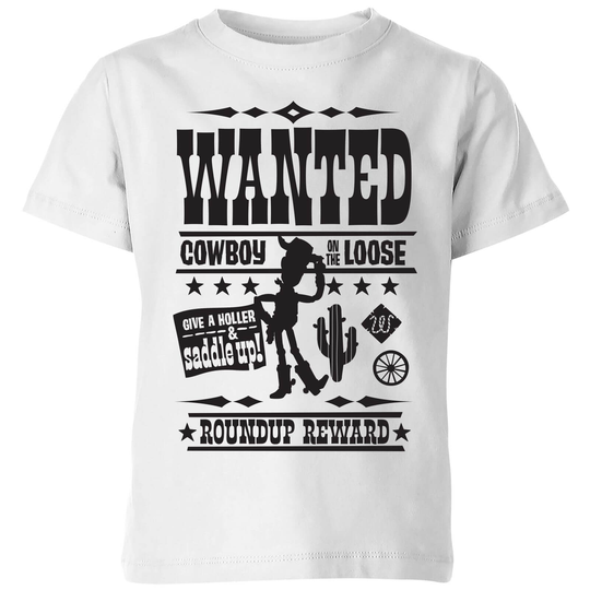 Toy Story Wanted Poster Kids' T-Shirt - White - 3-4 Years