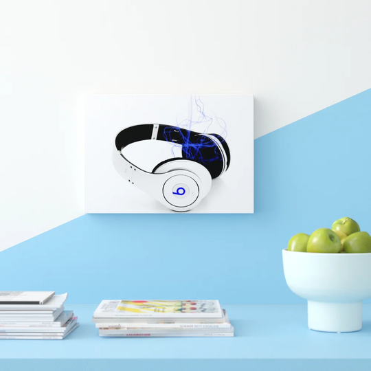 Sounds from the Headset Club - Wrapped Canvas Photograph Print