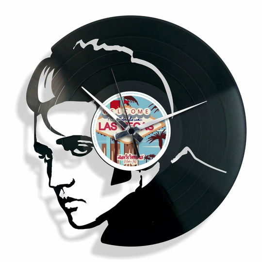 The King Elvis Presley Inspired Vinyl 30cm Silent Wall Clock