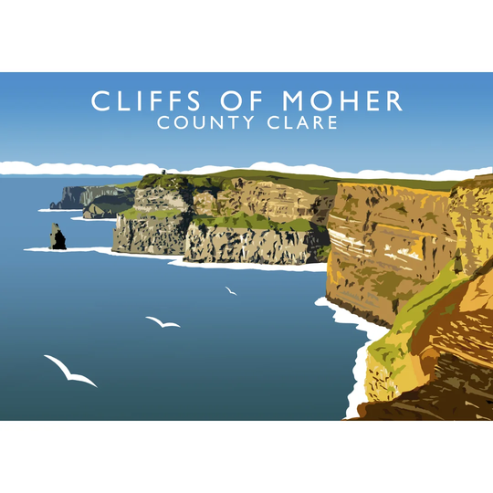 Cliffs of Moher by Richard O'Neil - Graphic Art Print on Paper