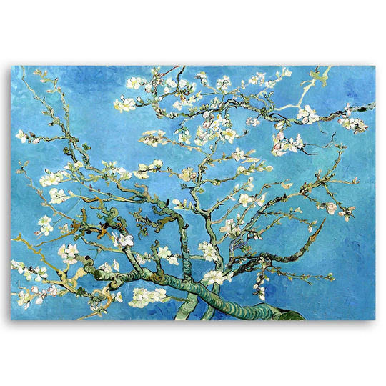 Canvas Print Blue/Green Flowers