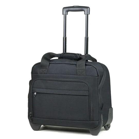 Members by Rock Luggage Essential Laptop Case on Wheels - Black
