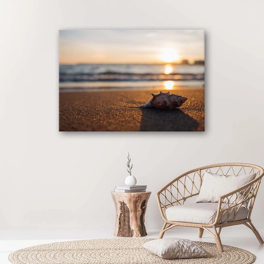 Canvas Print Shell Beach Sea Sand