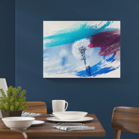 'Flower Dandelion in the Rain' Graphic Art Print Poster