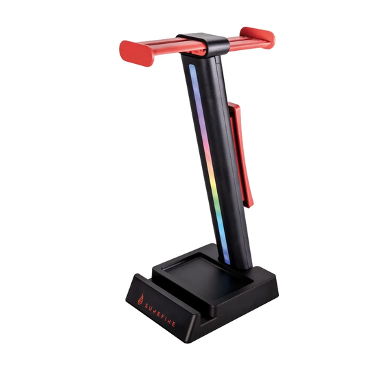 Surefire Vinson N1 Dual Balance Gaming RGB Headset Stand Black