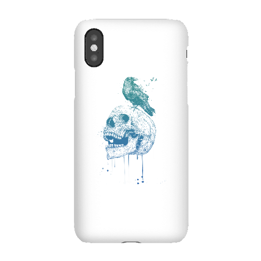 Balazs Solti Skull And Crow Phone Case for iPhone and Android - iPhone X - Snap Case - Matte