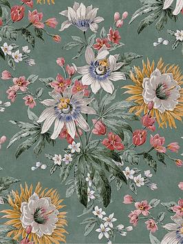 Boutique Martha Viridian Green Wallpaper