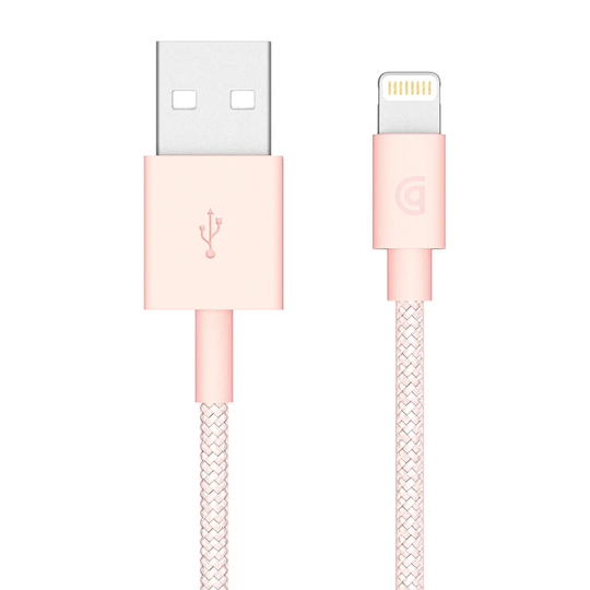 Griffin Charge/Sync Braided Cable with Lightning Connector 1M - Rose Gold