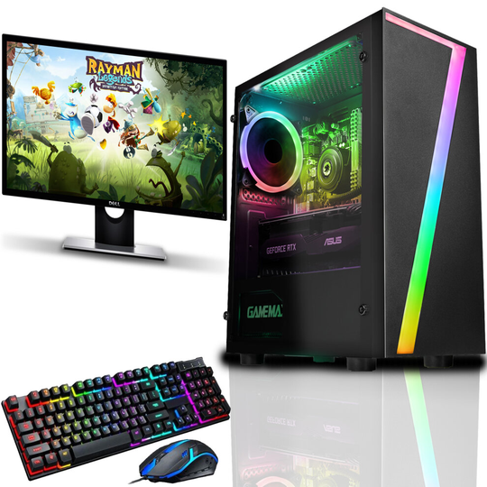 Gaming PC Computer Bundle Core i5 8GB 120GB SSD Win10 Nvidia GTX1650
