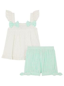 Monsoon Baby Girls S.E.W. Broderie Set - Green