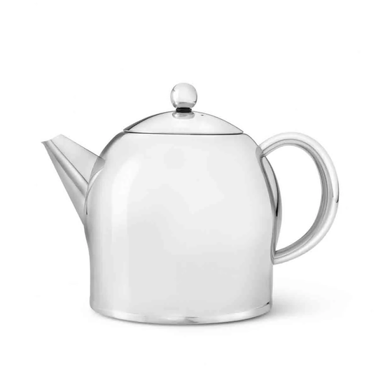 Bredemeijer Teapot Double Wall Minuet Santhee Design 1.4L In Polished Steel
