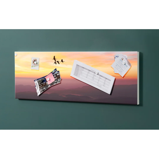 Notiz Motive Clouds Birds Magnetic Wall Mounted Cork Board