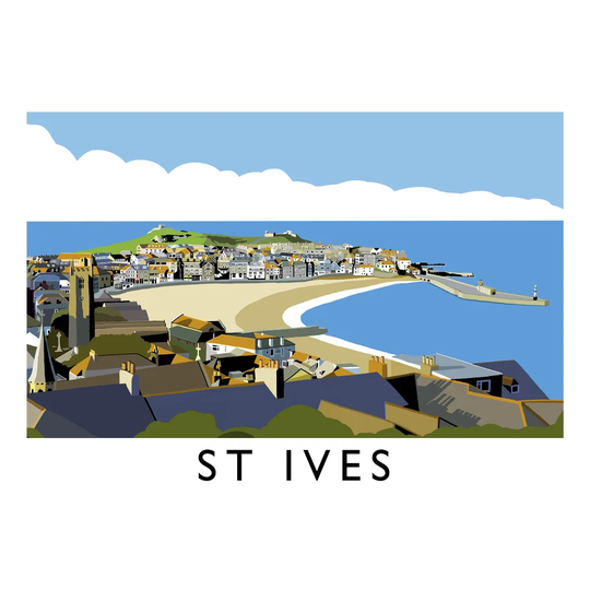 St Ives by Richard O'Neil - Graphic Art Print on Paper
