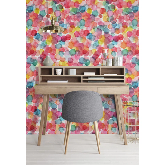 Bubbles Splash 2.5m x 2.5m Matte Wallpaper Roll
