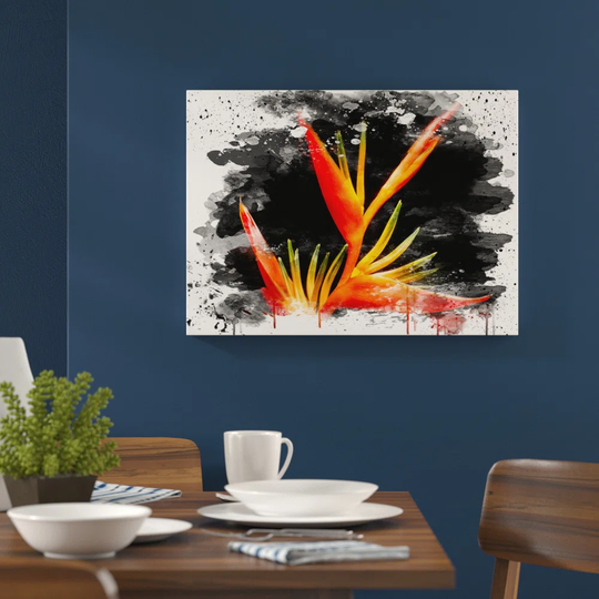 'Flower Bird of Paradise' Graphic Art Print Poster