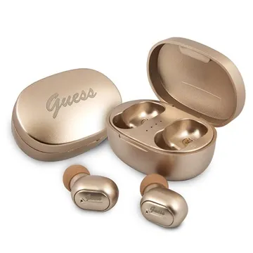 Guess GUTWST30GO Logo Script Collection TWS Earphones - Gold