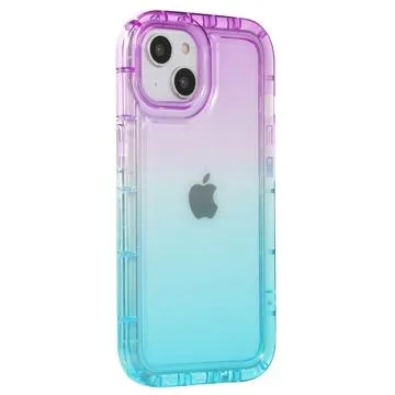 Gradient Color iPhone 14 Plus TPU Case - Purple / Blue