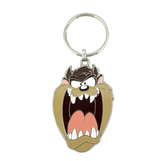 Warner Bros Looney Tunes - Tazmanian Devil Big Face Enamelled Licensed Keychain-Keyring