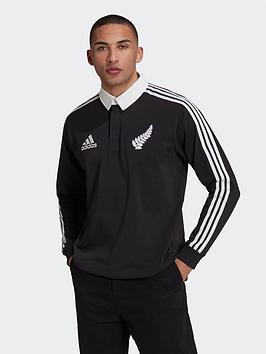 adidas All Blacks Rugby Heritage Polo Shirt - Black/White, Black/White, Size Xs, Men