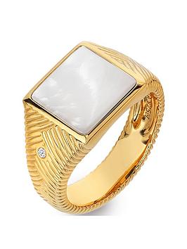 Hot Diamonds Hd X Jj Calm Pearl Signet Ring
