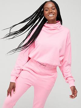 Adidas Studio Lounge Crop Hoodie - Pink