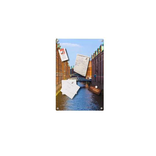 Speicherstadt Hamburg Magnetic Wall Mounted Photo Memo Board