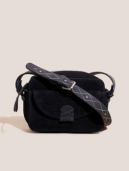 White Stuff Lola Embroidered Camera Bag - Black
