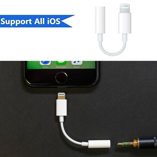For Apple iPhone Headphone Adapter Jack 3.5mm Aux Cord Dongle