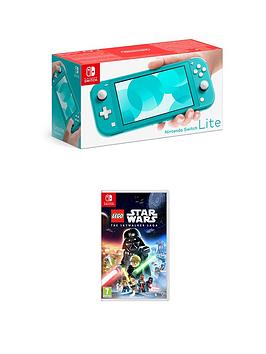 Nintendo Switch Lite Turquoise Console With &Amp; Lego Star Wars : The Skywalker Saga