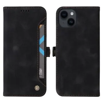Yikatu YK-002 iPhone 14 Wallet Case with Card Slot - Black