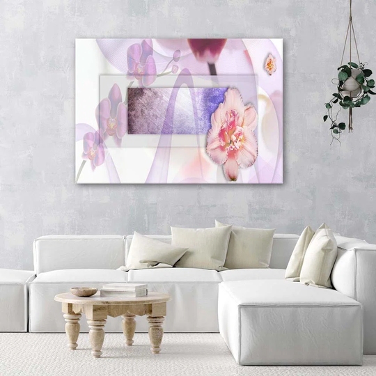 Canvas Print Flower Abstraction Purple
