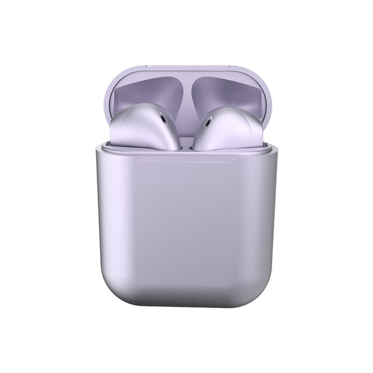 (Purple) InPods 12 TWS Bluetooth Earphones Touch Control Metallic Matte Plating