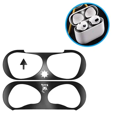 Metal Decorative Sticker for AirPods 3 - Sun / Black