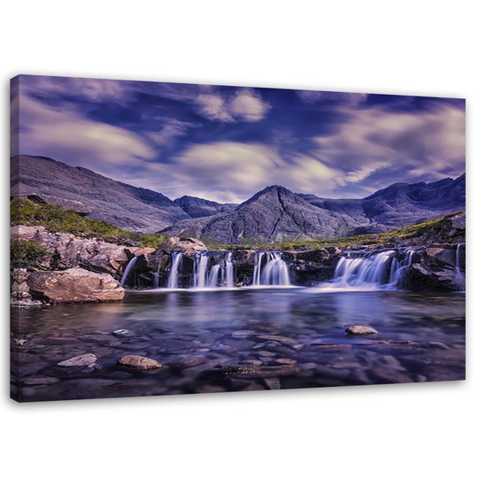 Canvas Print Waterfall Mountain Landscape