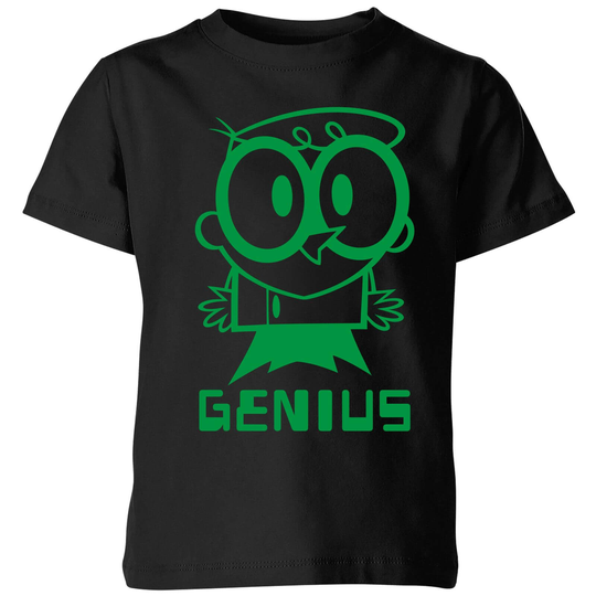 Dexters Lab Green Genius Kids' T-Shirt - Black - 3-4 Years