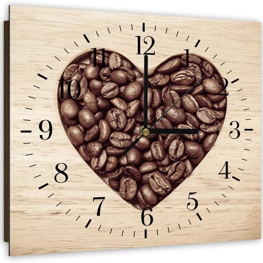 The Heart of Coffee Beans Silent Wall Clock