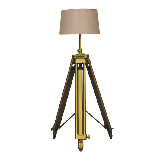 Boretti 122Cm Brass Tripod Floor Lamp