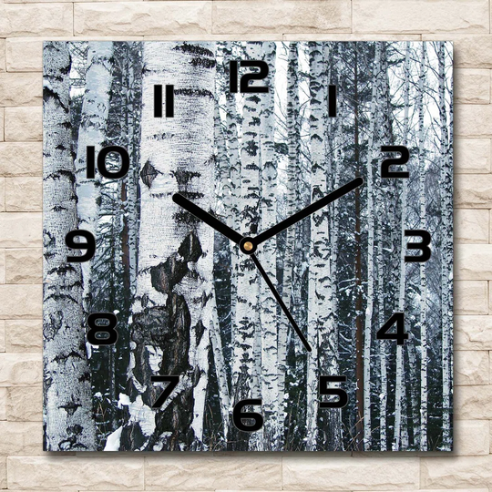 Birch Trees Silent Wall Clock