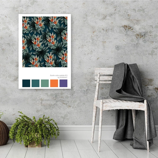 Poster, Orange Water Lilies