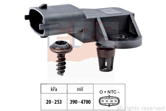 Air Pressure Sensor, height adaptation Made in Italy - OE Equivalent 1993176 EPS Facet 1993176