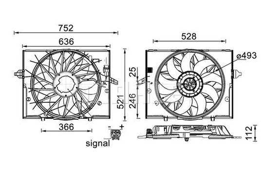 Air Conditioning fan 8EW351104-451 by BEHR